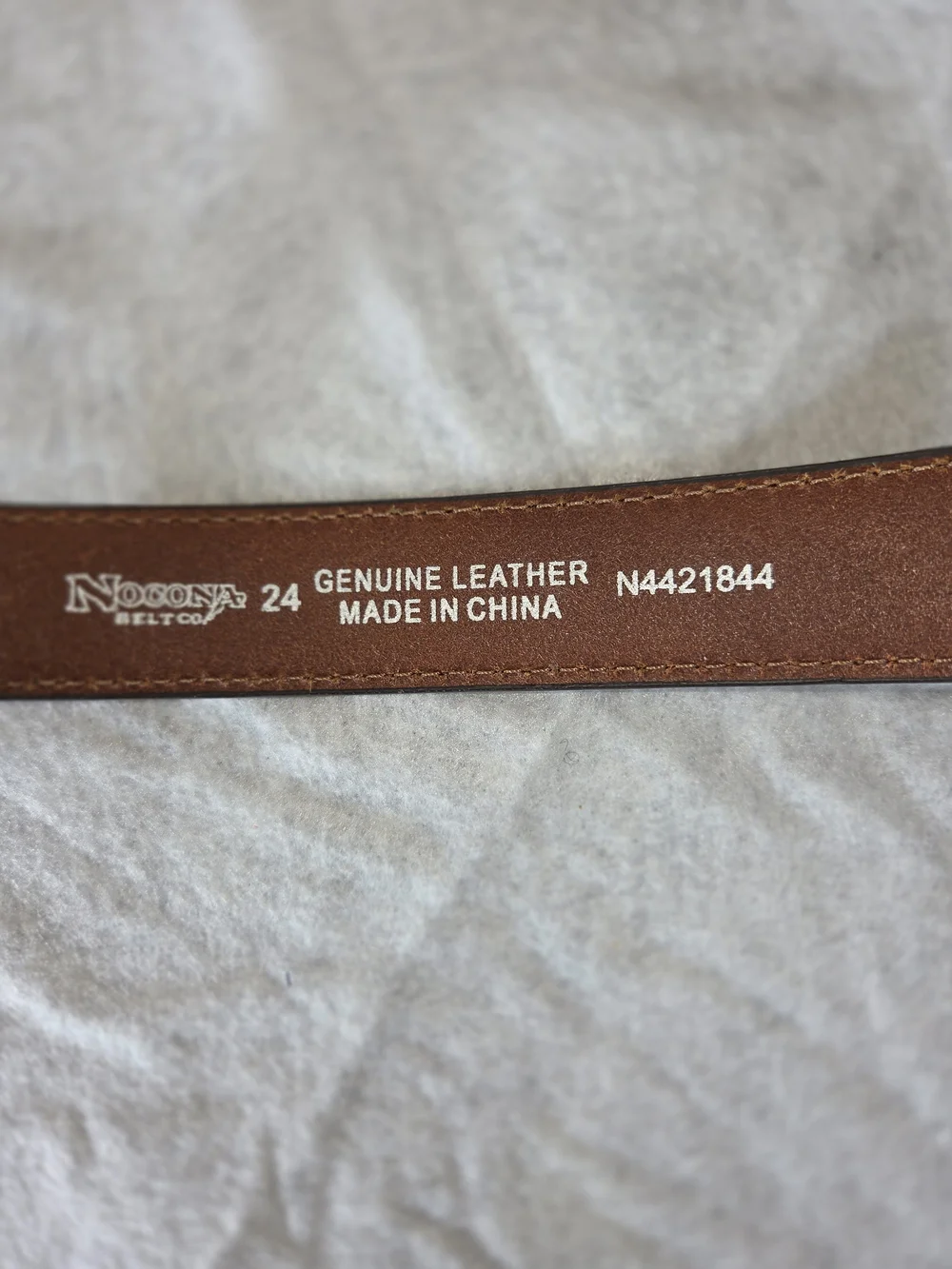 Nocona Kids Brown Western 100% Leather Belt w/Decorative Silver Buckle. Waist 24